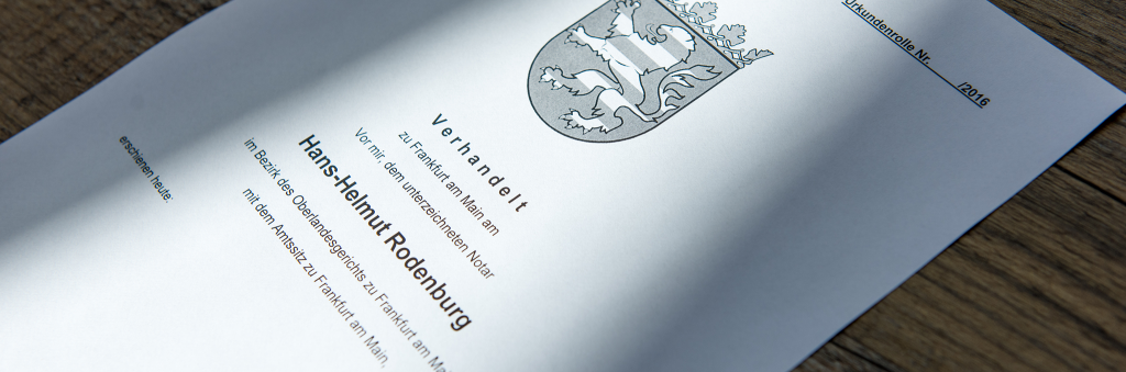 Notar Rodenburg Frankfurt Am Main NOTARE – Rodenburg Senger